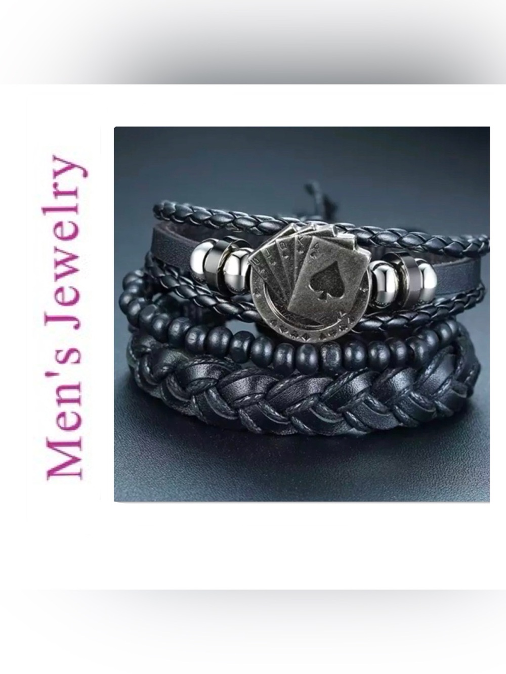 🌟🌟 Men’s Genuine Leather Bracelets